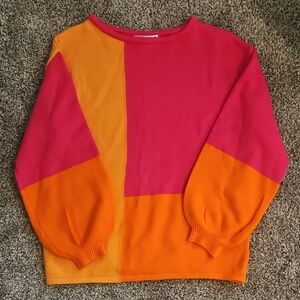 Wish Ecowish Pink and Orange Knit Top